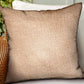 Lush Sepia Off White Solid Luxury Outdoor/Indoor Throw Pillow