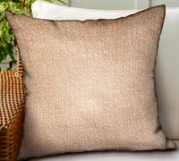 Lush Sepia Off White Solid Luxury Outdoor/Indoor Throw Pillow