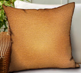 Burnt Sienna Brown Solid Luxury Outdoor/Indoor Throw Pillow