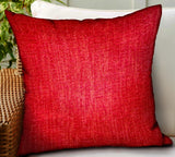 Scarlet Zest Red Solid Luxury Outdoor/Indoor Throw Pillow