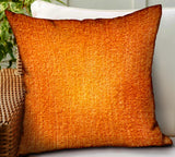 Bittersweet Ember Orange Solid Luxury Outdoor/Indoor Throw Pillow
