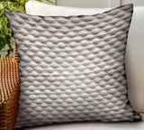 Monroe Bisque Brown Dobby Luxury Outdoor/Indoor Throw Pillow