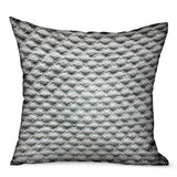 Victorian Charm Blue Dobby Luxury Outdoor/Indoor Throw Pillow