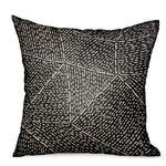 Onyx Way Gray Geometric Luxury Outdoor/Indoor Throw Pillow