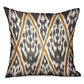Isabis Plush Brown Ikat Luxury Outdoor/Indoor Throw Pillow