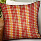 Cherry Tassel Orange Stripes Luxury Outdoor/Indoor Throw Pillow