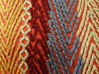 Red Sand Red Blue and Orange Handmade Luxury Pillow