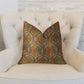 Ellipse Purple Olive and Red Handmade Luxury Pillow