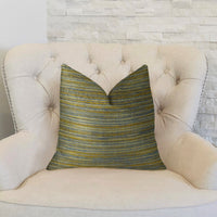 Vermont Blue and Taupe Handmade Luxury Pillow