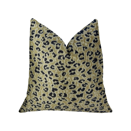 Cheetah Spots Cream and Black Handmade Luxury Pillow