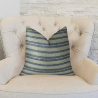 By meadow Navy and Cream Handmade Luxury Pillow