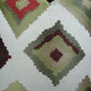 Earth Crust White Green and Red Handmade Luxury Pillow