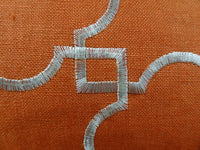 Nadiya Orange and White Handmade Luxury Pillow