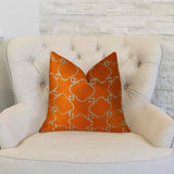Nadiya Orange and White Handmade Luxury Pillow
