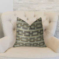 Foursquare White and Gray Handmade Luxury Pillow