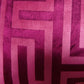Velvet Maze Runner Fuchsia Handmade Luxury Pillow
