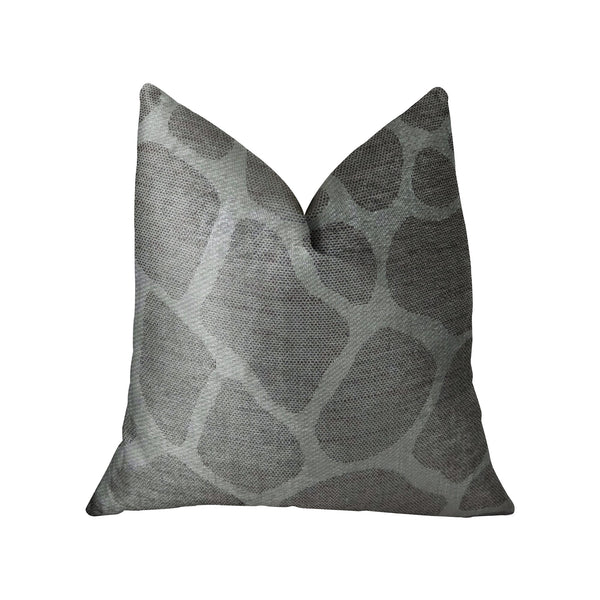 Soft Giraffe Gray and White Handmade Luxury Pillow