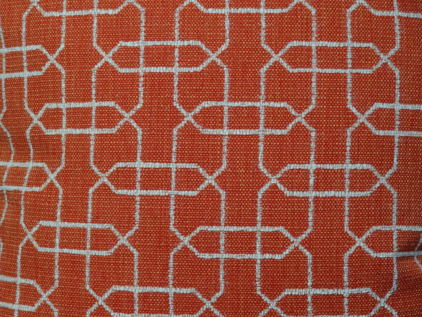 Marquette Orange and White Handmade Luxury Pillow