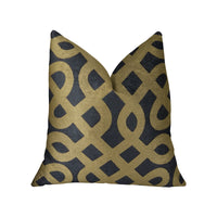 Golden Maze Black and Gold Handmade Luxury Pillow