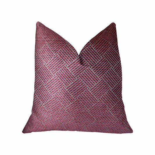 Boysenberry Pink and Cream Handmade Luxury Pillow