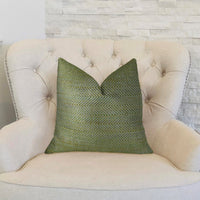 Upland Light Green and Ivory Handmade Luxury Pillow
