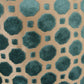 Velvet Aquamarine Turquoise and Taupe Handmade Luxury Pillow