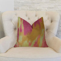 Electra Magenta Orange and Cream Handmade Luxury Pillow