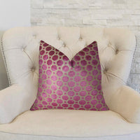Velvet Plum Magenta and Taupe Handmade Luxury Pillow