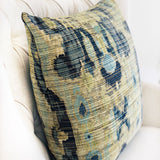 Sonoma Canyon Green Navy and Blue Handmade Luxury Pillow