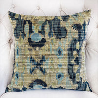 Sonoma Canyon Green Navy and Blue Handmade Luxury Pillow