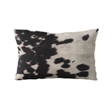Plutus Black Cowhide Animal Luxury Throw Pillow
