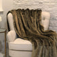 Tissavel Volga Rabbit Faux Fur Handmade Luxury Throw
