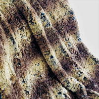 Beige and Brown Chinchilla Faux Fur Luxury Throw