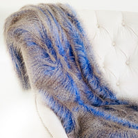 Plush Azure Jean Handmade Luxury Faux Fur Throw