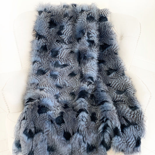 Plush ChiChi Feather Handmade Luxury Faux Fur Throw