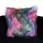 Plutus Green, Purple, Blue Northern Lights Animal Faux Fur Luxury Throw Pillow