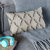 Plutus Brown Beige Diamond Animal Faux Fur Luxury Throw Pillow