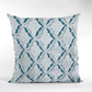 Plutus Light Blue Diamond Animal Faux Fur Luxury Throw Pillow