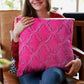 Plutus Fuchsia Purple Diamond Animal Faux Fur Luxury Throw Pillow