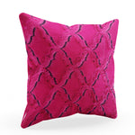 Plutus Fuchsia Purple Diamond Animal Faux Fur Luxury Throw Pillow