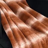 Plutus Orange Brown Furever Faux Fur Luxury Throw Blanket