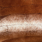 Plutus Orange Brown Furever Animal Faux Fur Luxury Throw Pillow