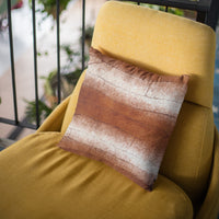 Plutus Orange Brown Furever Animal Faux Fur Luxury Throw Pillow