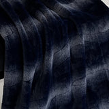 Plutus Blue Ink Furever Faux Fur Luxury Throw Blanket
