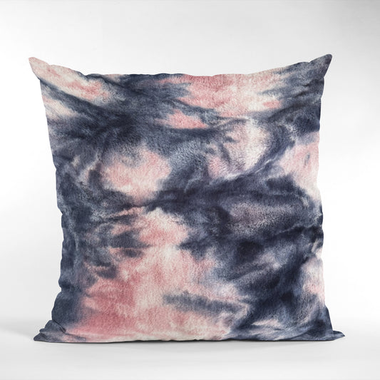 Plutus Pink Navy Fureal Animal Faux Fur Luxury Throw Pillow