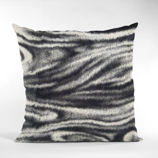 Plutus Black White Galaxy Animal Faux Fur Luxury Throw Pillow