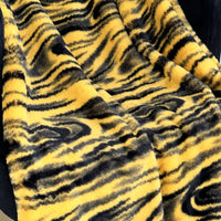 Plutus Yellow Galaxy Faux Fur Luxury Throw Blanket