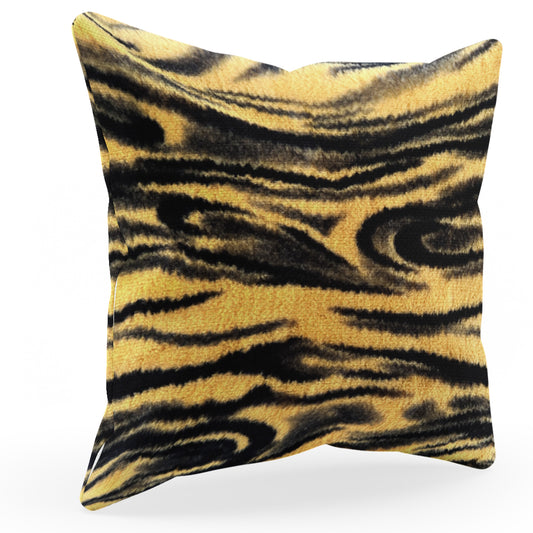 Plutus Yellow Galaxy Animal Faux Fur Luxury Throw Pillow