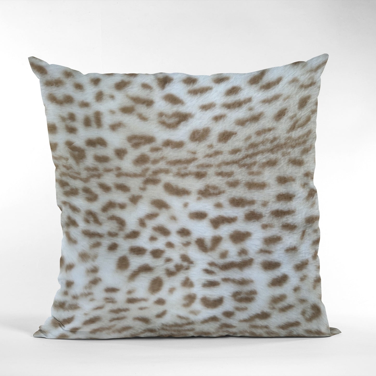 Plutus Brown Taupe Savannah Cat Animal Faux Fur Luxury Throw Pillow