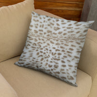 Plutus Brown Taupe Savannah Cat Animal Faux Fur Luxury Throw Pillow